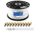 Produktbild: deleyCON deleyCON 100m HQ SAT Kabel HDTV 130dB 4x geschirmt + 10x F-Stecker - SAT-Kabel