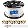 Produktbild: 100m SAT Kabel 130dB Koaxial Antennenkabel Digital SAT Koax Kabel HDTV F-Stecker