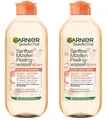 Produktbild: ✅ Garnier Sanftes Mizellenwasser Peeling All-In-One Gesichtsreinigung 2x 400ml ✅