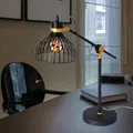 Produktbild: Tischlampe Beistellleuchte Schreibtischlampe Retro Leselampe verstellbar schwarz
