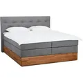 Produktbild: Belanoti Boxspringbett, Hellgrau, Textil, Echtholz,Eiche, 7-Zonen, 180x200 cm, Schlafzimmer, Betten, Boxspringbetten