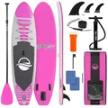 Produktbild: SereneLife Stand Up Paddling Board Aufblasbares SUP Set mit Paddel, Pumpe und Tasche Touring SUP für Kinder und Erwachsene rutschfest tragbar für See Fluss und Meer 155 kg Tragkraft