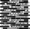 Produktbild: Mosani Mosaikfliesen Glasmosaik Stäbchen Edelstahl silber schwarz Fliesenspiegel