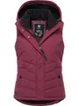 Produktbild: Ragwear Damen ärmellose Outdoorweste warme Winterjacke wasserdicht mit abnehmbarer Kapuze Hesty Intl Wine25 Gr. M