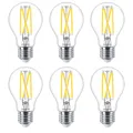 Produktbild: 6 x Philips LED Filament A60 Birne 5,9W = 60W E27 WarmGlow 2200K - 2700K DIMMBAR