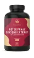 Produktbild: Roter Panax Ginseng Extrakt hochdosiert - 1.200mg - 20% Ginsenoside C.A. Meyer vegan - TRUE NATURE®