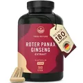 Produktbild: Roter Panax Ginseng, 180 Kapseln (60 Tage Vorrat), 20% Ginsenoside, TRUE NATURE®