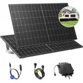 Produktbild: Solakon Balkonkraftwerk 900W Solaranlage mit Gartenhalterung Steckerfertig Komplettset Photovoltaik 800W Kabellänge 10m