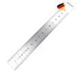 Produktbild: BAUHELD Lineal Stahlmaßstab, 150mm 300mm [EG-1] - Stahllineal mit INCH und CM [Made in Germany]