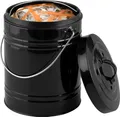 Produktbild: bremermann Komposteimer mit 5 Liter Inneneimer Aktivkohlefilter Abfalleimer schwarz