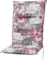 Produktbild: Auflage Hochlehner Rom 0798 rosa-grau Blumen Landhaus 123x50x9 cm KETTtex