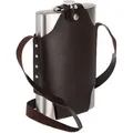 Produktbild: Xxl Flachmann aus Edelstahl, hochwertige Taschenflasche zum Umhängen, 1,8l Fassungsvermögen, Partyspaß, silber - Relaxdays