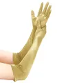 Produktbild: EORUBE 1920s Handschuhe für Damen Ellenbogen Lange Satin Handschuhe Party Kostüm (Gold)