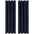 Produktbild: Blumtal Verdunklungsvorhänge, Dunkelblau, Kunststoff, Rechteckig, 140x145 cm, Oeko-Tex® Standard 100, Wohntextilien, Gardinen & Vorhänge, Verdunkelungsvorhänge