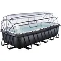 Produktbild: Exit Black Leather Pool Schwarz 540 x 250 x 122 cm m. Sandfilterp. u. Abdeckung