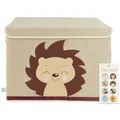 Produktbild: Bieco Aufbewahrungsbox mit Deckel groß für Kinderzimmer - Igel Piksi - Spielzeugkiste mit Deckel Aufbewahrungsbox Kinderzimmer - Sitztruhe Kinder Truhe Aufbewahrung Kinderzimmer Spielzeugkiste Baby