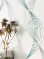 Produktbild: NEWROOM Vliestapete Weiß Türkis Wellen 3D Optik Modern Wohnzimmer Schlafzimmer