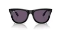 Produktbild: RAY-BAN Reverse 0RBR0502S66771A50 Unisex UV-geschützte quadratische Sonnenbrille mit violetten Gläsern, Schwarz, 50 mm