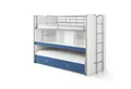 Produktbild: Hochbett Bonny 80 mit Schreibtisch und Bettkasten - blau