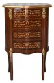 Produktbild: Barock-Kommode „Château de Versailles“ – Wäsche- & Nachtkonsole mit Intarsien, 4 Schubladen, Messingbeschlägen & antik-patiniertem Finish, H118×B50×T30 cm cat062 Palazzo Exklusiv