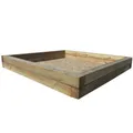 Produktbild: massiver XL-Sandkasten aus Holz, 210x210 cm, aus kesseldruckimprägnierten Kreuzfposten, 11 cm Sitzrand (Natur, 210x210)