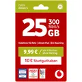 Produktbild: Vodafone Prepaid CallYa S | 25 GB | 10 EUR Guthaben | ohne Vertrag | 5G | Allnet Flat | EU-Roaming | Weltweit nutzbar