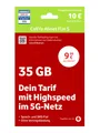 Produktbild: Vodafone CallYa Allnet S Prepaidkarte, (Jetzt 35 GB, 10 € Startguthaben, ohne Vertrag, 5G, Allnet-Flat)