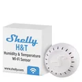 Produktbild: Shelly H&T Weiß, Wlan Intelligenter Thermometer Hygrometer, Luftfeuchtigkeits- und Temperatursensor mit APP iOS Android & Datenspeicherung, Hausautomatisierung