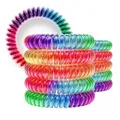 Produktbild: Classic Spiral Haargummi Regenbogen Bunt – 5 cm – 10er Pack – TPU – Telefonka...