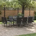 Produktbild: vidaXL 13-tlg. Garten-Essgruppe mit Kissen Stahl und Textilene