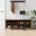Produktbild: vidaXL Schuhregal Räuchereiche 131x35x50 cm Holzwerkstoff