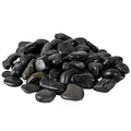 Produktbild: Intergarden Zierkies, Flusskiesel, Dekozierkies schwarz Hochglanz poliert 2-3 cm - 5kg Sack für Pflanzen, Vasen und Garten