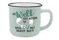 Produktbild: TASSE BECHER DIE WELT IST SCHÖN. WEIL DU DRAUF BIST 350 ML VON SHEEPWORLD NEU