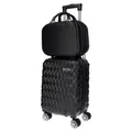 Produktbild: 2 tlg Hartschalen Kofferset Reisekoffer Trolley Koffer TSA Kosmetiktasche Beutel