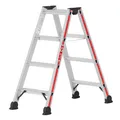 Produktbild: Hymer 4024 Stufenstehleiter Stehleiter beidseitig begehbar Leiter 2x4 Stufen