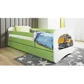 Produktbild: Mid.you Kinder-/Juniorbett Babydreams, Grün, Weiß, Holzwerkstoff, Birke, Schichtholz,Sperrholz, H2, 1-Zonen, Höhe ca. 15 cm, links montierbar, rechts montierbar, 80x160 cm, nicht verstellbar, Kinder- & Jugendzimmer, Kindermöbel, Kinderbetten