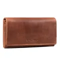 Produktbild: STILORD Damen-Geldbörse aus Leder braun - Frauen-Geldbeutel mit RFID & NFC Schutz - Vintage Portmonnaie aus Echtleder + Geschenkbox Marquesa