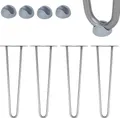 Produktbild: Mucola Tischbeine 4er Set Hairpin Leg Haarnadelbeine Tischgestell Tisch Tischkufen Esstisch Tischbein - Stahl 2 Streben 10CM
