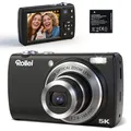 Produktbild: Rollei Powerflex Compact Digitalkamera 64MP 5K Fotoapparat mit Dual Lens 5X Optischer Zoom AutoFocus Fotokamera mit 2,8“ Touch-Display Tragbar Kompaktkamera Schwarz, Digital-Kamera-Fotoapparat-Camera