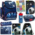 Produktbild: Schulranzen 9er-Set - Schul-Rucksack für Kinder Fußball Motiv - 1-3 Klasse