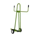 Produktbild: TRUTZHOLM Plattenwagen Stahl pulverbesichtet rostfrei Tragkraft 300 kg Aufstellbreite 18 cm Aufstellhöhe 128 cm pannensichere Vollgummiräder Plattentransportwagen Transportwagen Plattenkarren in Grün