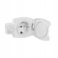 Produktbild: Einbau-Steckdose mit Schalter, weiß, Feuchtraum