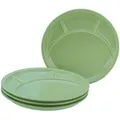 Produktbild: Creatable Fondueteller Universal, Grün, Keramik, 4-teilig, rund, lebensmittelecht, stapelbar, Essen & Trinken, Geschirr, Teller, Speiseteller