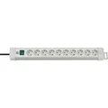 Produktbild: Premium-Line Steckdosenleiste 10-fach, 45°-Steckdosen, grau