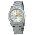 Produktbild: Seiko 5 Automatik Silber Zifferblatt Edelstahlband Herrenuhr Tag Datum SNKK09K1