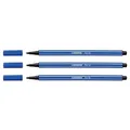 Produktbild: Stabilo Zeichenstifte PEN 68 Stifte, mittlere Spitze, 1 mm, ultramarinblau, 3 Stück