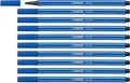 Produktbild: 10 x Stabilo Pen 68 Premium Filzstifte Fasermaler ultramarinblau 68-32
