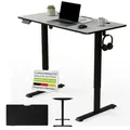 Produktbild: Juskys Höhenverstellbarer Schreibtisch 120x60cm - Elektrisch stufenlos verstellbar Bürotisch Sitz- & Stehtisch Speicherplatz Memory-Funktion - Sc... - Schwarz