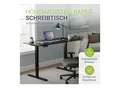 Produktbild: Juskys Höhenverstellbarer Schreibtisch Office Stand 120x60cm - elektrisch, Memory-Funktion - Schwarz