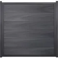 Produktbild: GroJaViento Zaunelement Steingrau co-extrudiert 180 x 180 cm Rahmen: Anthrazit